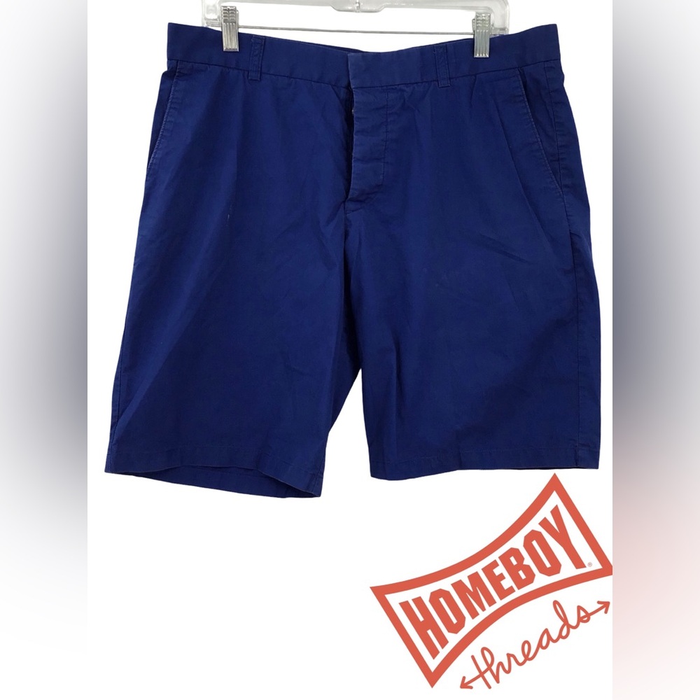 H&M Men's Navy Flat Front Shorts